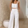 Hello Molly Sets & Co-ords Lane Girl Crop White