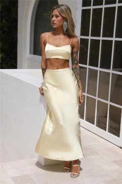 Hello Molly Your Dream Girl Maxi Skirt Yellow