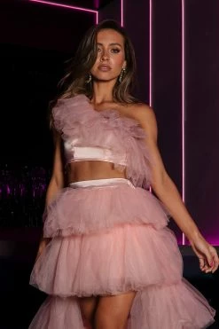 Skirts HELLO MOLLY Drinks On The House Tulle Skirt Pink