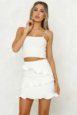 Hello Molly No Tears Left Skirt White