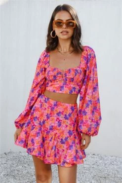 Hello Molly Head Over Heels Crop Floral Sets & Co-ords
