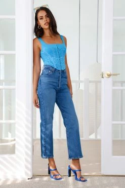 Levi's LEVIS High Waisted Ribcage Cropped Bootcut Jeans Jazz Icon