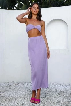 Hello Molly Balancing Act Maxi Skirt Purple