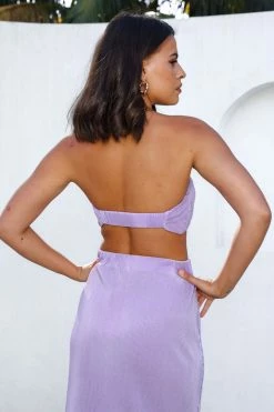 Hello Molly Balancing Act Crop Purple