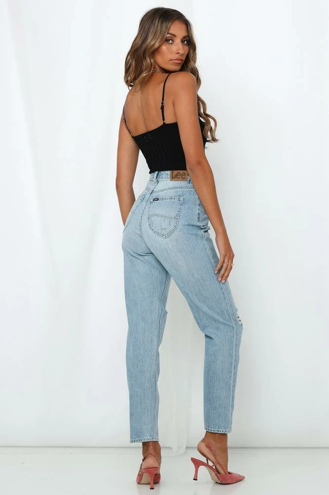 Outlet β LEE High Mom π Jeans Oxy Destruct β 7 LEE High Mom Jeans Oxy Destruct