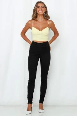 Pants Lee High Licks Skinny Jeans Black Gold