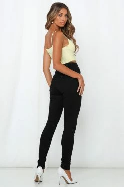 Pants Lee High Licks Skinny Jeans Black Gold