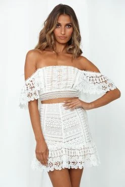 Hello Molly Skirts Summer Sounds Skirt White