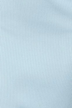 Hello Molly Private Matter Knit Midi Skirt Blue Skirts