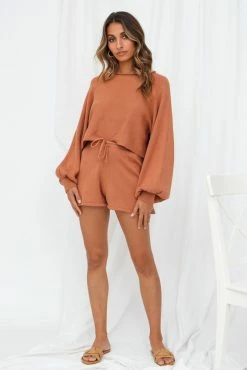 Hello Molly Flight Mode Shorts Tan