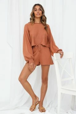 Hello Molly Flight Mode Shorts Tan