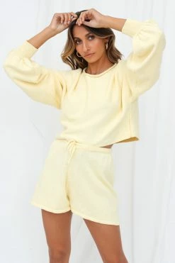 Hello Molly Flight Mode Shorts Yellow