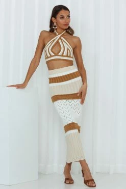 Hello Molly Love These Vibes Crop Camel