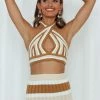 Hello Molly Love These Vibes Crop Camel