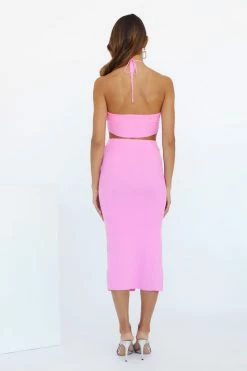 Hello Molly Skirts Power Move Midi Skirt Pink