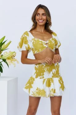 Hello Molly Skirts Sunkissed Smiles Skirt Mustard