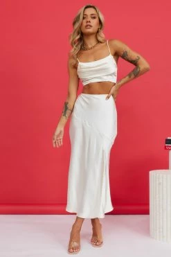 Hello Molly Chasing Heartbeats Midi Skirt Cream Sets & Co-ords