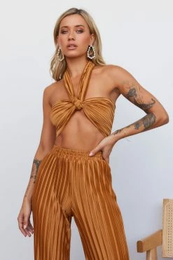 Hello Molly Sets & Co-ords Set Heart Crop Bronze