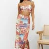 Hello Molly Got Wild Thoughts Midi Skirt Multi