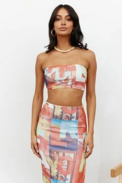 Hello Molly Got Wild Thoughts Midi Skirt Multi
