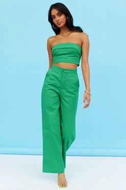 Hello Molly Sets & Co-ords First Move Crop Green