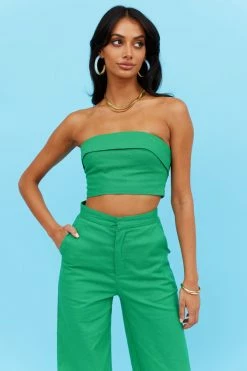 Hello Molly Sets & Co-ords First Move Crop Green