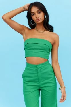 Hello Molly Sets & Co-ords First Move Crop Green