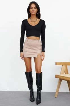 Hello Molly Sets & Co-ords Adore You Crop Black