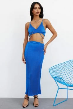 Hello Molly Not A Stereotype Maxi Skirt Blue