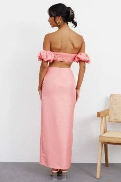 Hello Molly Skirts My Love Dive Maxi Skirt Pink