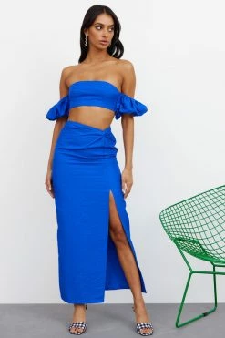 Hello Molly My Love Dive Maxi Skirt Blue Skirts