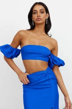 Hello Molly My Love Dive Crop Blue