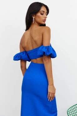 Hello Molly My Love Dive Crop Blue