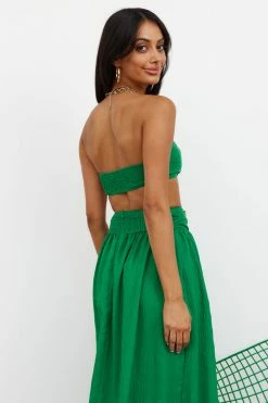 Hello Molly Sets & Co-ords Iconic Revival Crop Green