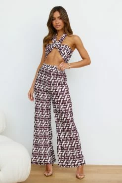 Hello Molly Loveline Crop Top Brown