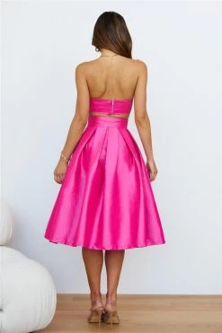 Hello Molly Skirts Siren Songs Midi Skirt Pink