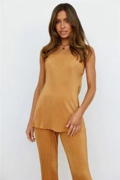 Hello Molly Cover Girl Top Orange Sets & Co-ords