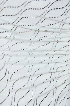 Hello Molly Like A Genie Crop White Shimmer Sets & Co-ords