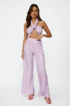 Hello Molly Set Heart Pants Lilac
