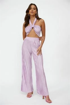 Hello Molly Set Heart Pants Lilac