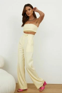 Hello Molly Blind Love Pants Pale Yellow