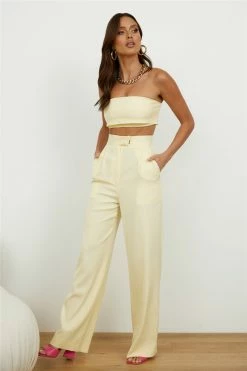 Hello Molly Blind Love Pants Pale Yellow