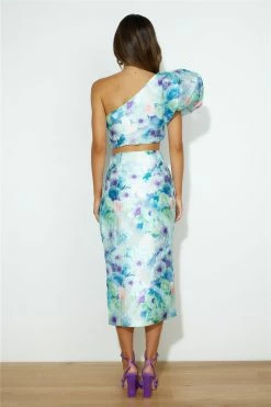 Best Pirce π Hello Molly π Skirts Painted View Midi π Skirt Blue 𧨠14 Hello Molly Skirts Painted View Midi Skirt Blue