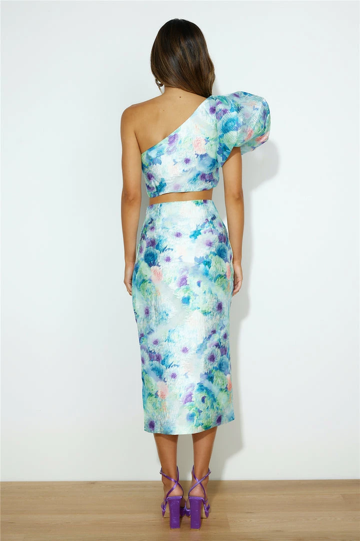 Best Pirce π Hello Molly π Skirts Painted View Midi π Skirt Blue 𧨠8 Hello Molly Skirts Painted View Midi Skirt Blue