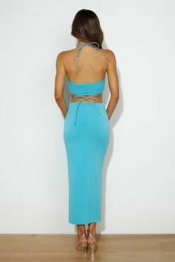 Hello Molly Stylish Girl Maxi Skirt Blue