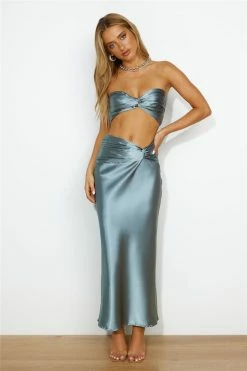 Hello Molly Keep Living Large Maxi Skirt Sage