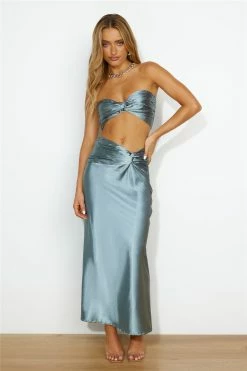 Hello Molly Keep Living Large Maxi Skirt Sage