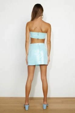 Coupon βοΈ RUNAWAY Sequin π Skirt Aqua β 20 RUNAWAY Sequin Skirt Aqua