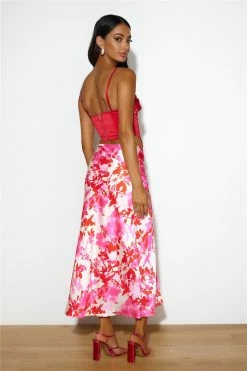 Hello Molly Skirts Fabulous Guest Midi Skirt PINK