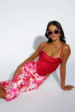 Hello Molly Skirts Fabulous Guest Midi Skirt PINK